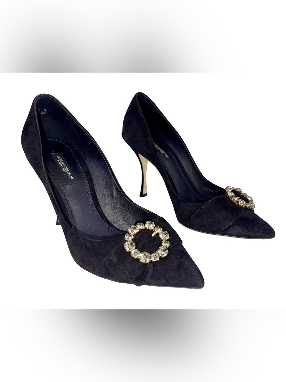 DOLCE & GABBANA LORI BLACK SUEDE PUMPS